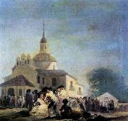 Francisco de goya y Lucientes Pilgrimage to the Church of San Isidro oil painting on canvas